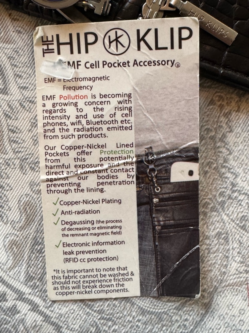 The Hip KLIP Waistband Black Bag Jeweled NWT - Picture 7 of 10